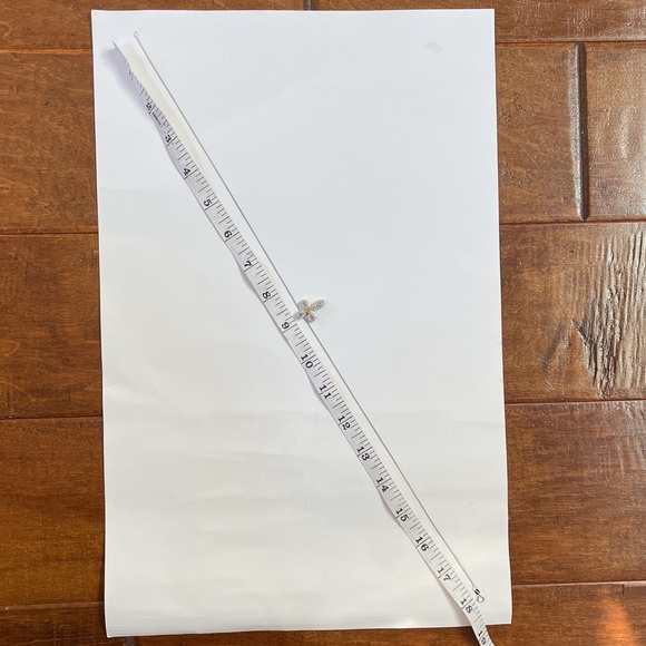 Solid 14K White Gold Natural Diamond Colors Religious Cross Pendant Necklace - Picture 7 of 17